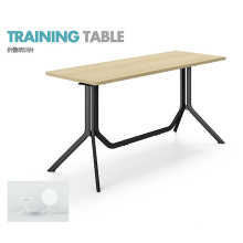 Rectangular Shape Small Conference Table with Metal Frame Base